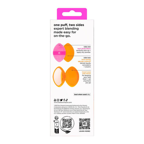 Esponja Puff 2 em 1 com Estojo Real Techniques